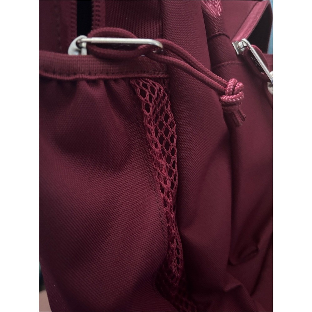 Jansport Maroon Cross Town Backpack Plus Laptop Sleeve 15" School Travel NEW - Picture 14 of 16